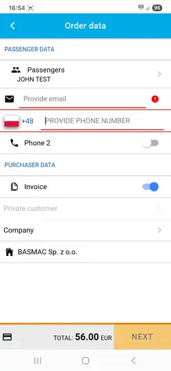 Contact Information and Payment